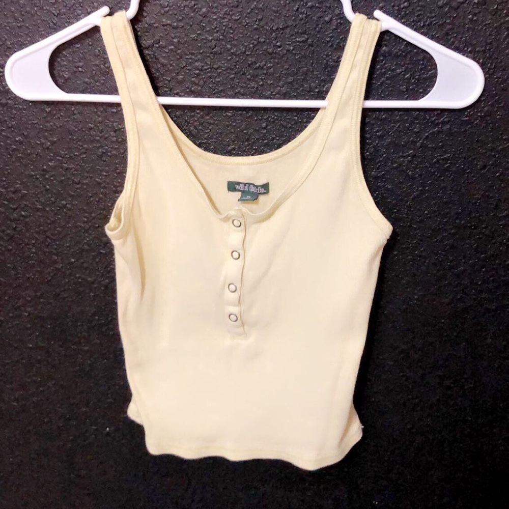 yellow tank top